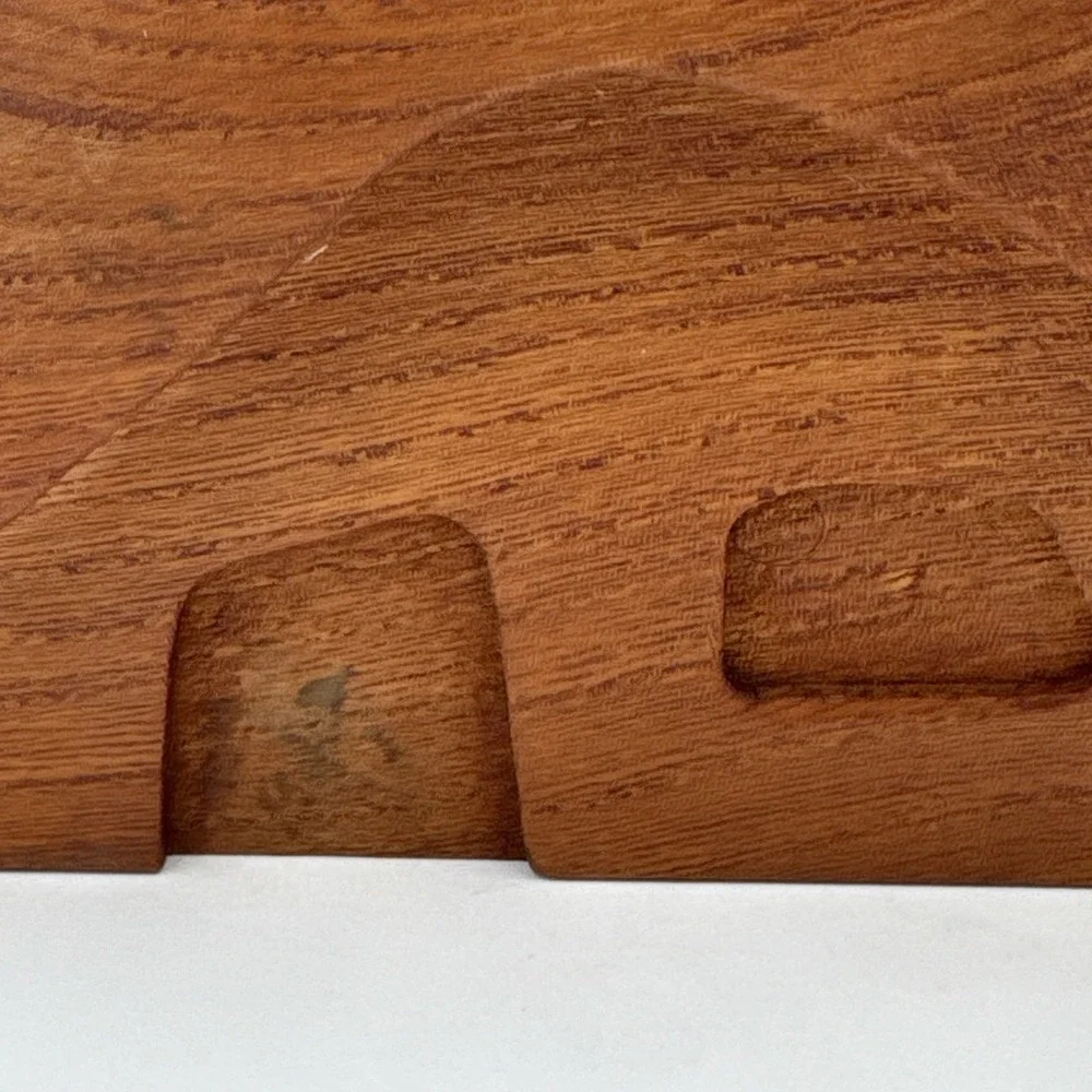 Vintage Handcrafted Teak Wood Log Cabin House Coin Bank Piggy Bank Minimalist 5" - Picture 2 of 11